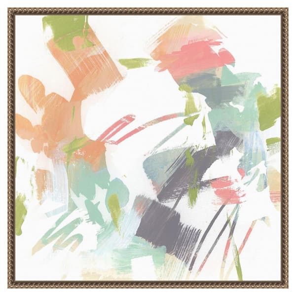 Amanti Art Capricho II by June Erica Vess 22 in. W x 22 in. H Canvas Float Frame in Bronze