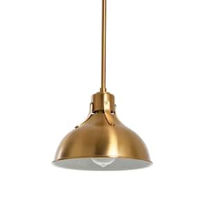 Cooper - Brushed Gold Metal Ceiling Light with Shade