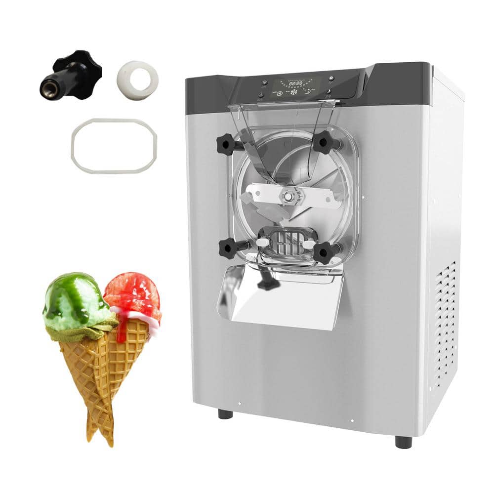 BZD 17.2 qt. Hard Ice Cream Maker in Stainless Steel with Compressor, LCD Panel, Pre-cooling Function, 4.3-5.3 Gal/H