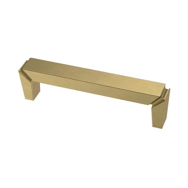 Liberty Liberty Modern Notched 3-3/4 in. (96 mm) Brushed Brass Cabinet Drawer Bar Pull