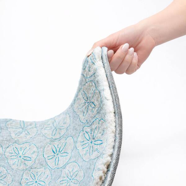 Dream Shag Premium Machine Washable Abstract ADS189 Blue 3 ft. x 4 ft. Area Rug
