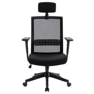 Ergonomics Office Black Chair Mesh Computer Desk Chair, Adjustable Headrests Chair Backrest and Armrest's Mesh Chair