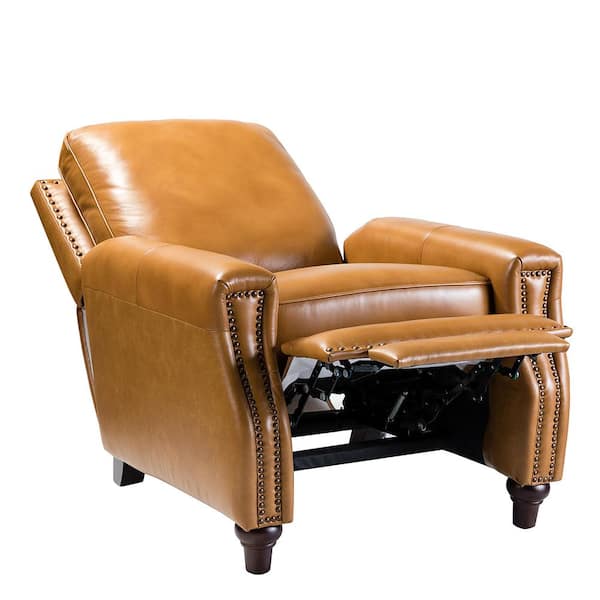 Jayden Creation Theresa Comfy Camel, Leather Chair Recliners