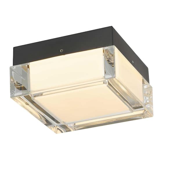5-inch Black Integrated LED Flush Mount