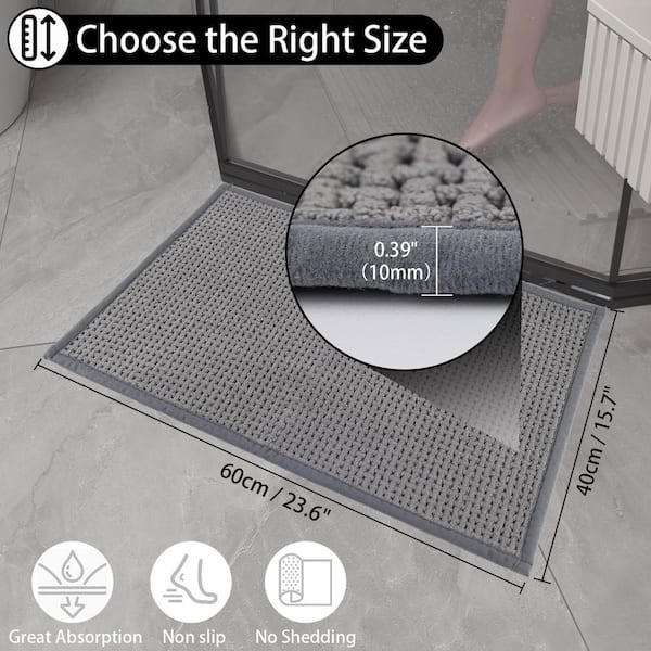 【新品・未使用】Smart Bath Mat ilemong Bath Mat Quick Dry 15.7 in. x 23.6 in. Non-Slip Bathroom
