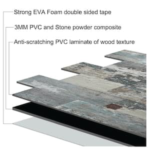 Subway Gray Stone 11.5 in. x 11.4 in. PVC Compose Peel and Stick Tile Backsplash (9.1 sq.ft./pack)