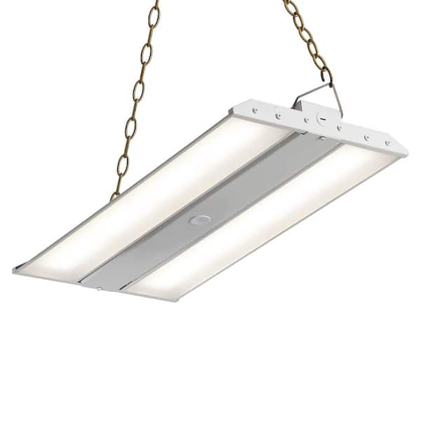 1.98 ft. 220-Watt Equivalent Integrated LED White Shop High Bay Light with 28600 Lumens 5000K