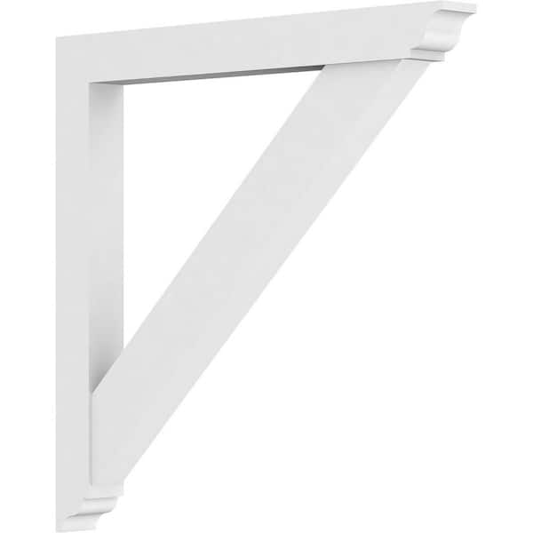 Ekena Millwork Standard Traditional 3 in. W x 36 in. H x 36 in. D Signature Urethane Polyurethane Bracket With Traditional Ends