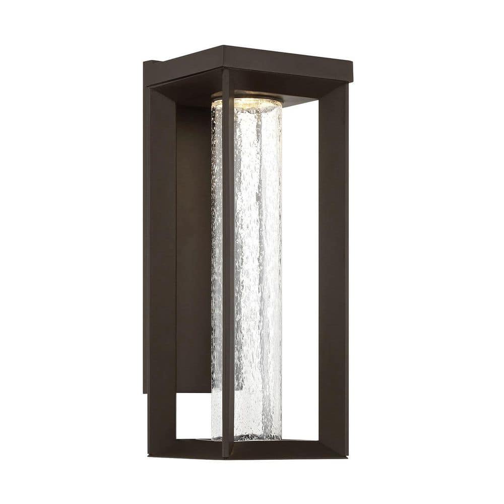 Shore Pointe Oil Rubbed Bronze Outdoor Hardwired Wall Mount Sconce with Integrated LED price history on PriceWatchPro