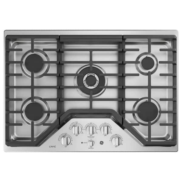 Cafe 30 in. Built-In Gas Cooktop in Stainless Steel with 5 Burners Including Tri-Ring Burner