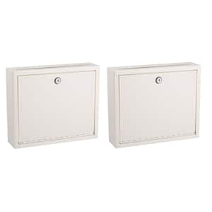 White Wall-Mount High Security Reinforced Key Locking Drop Box Mailbox (2-Pack)
