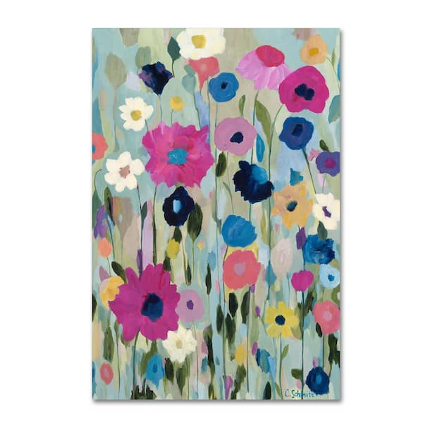 Trademark Fine Art 24 in. x 16 in. "Wild Flowers" by Carrie Schmitt Printed Canvas Wall Art