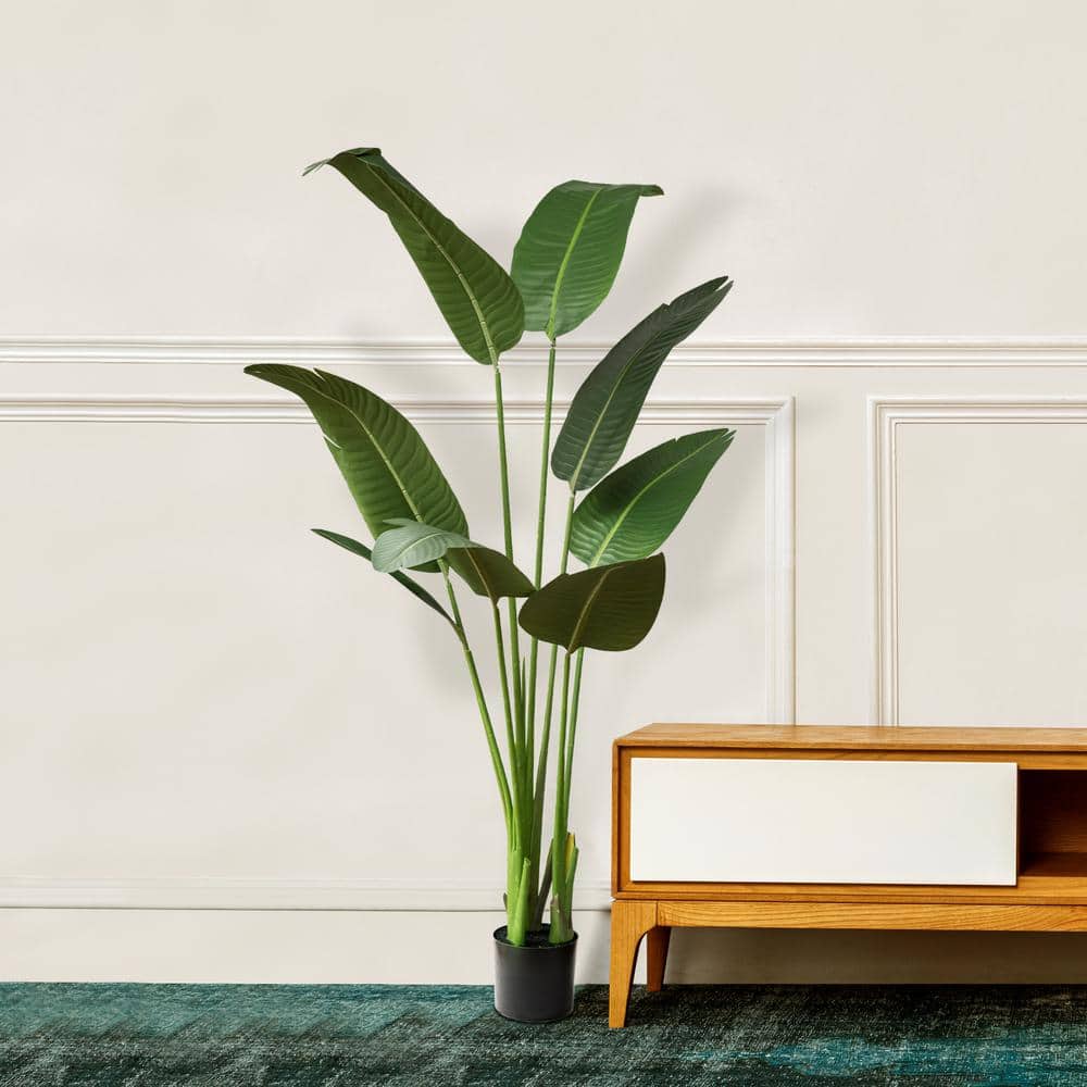 Eternal Paradise 60" Potted Bird of Paradise Artificial Floor Plant