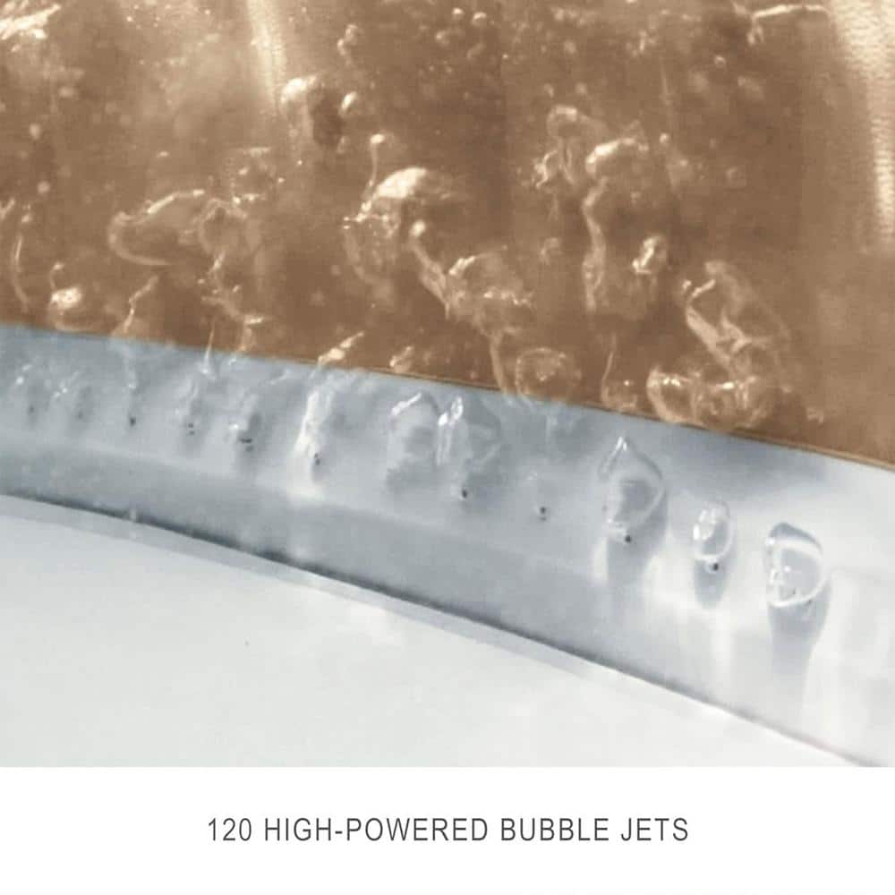 Intex PureSpa Tan 6-Person Inflatable Round Hot Tub Spa Set