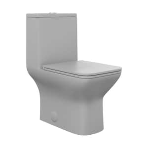 Carre 1-Piece Square Toilet Dual-Flush in Matte Grey 1.1/1.6 gpf
