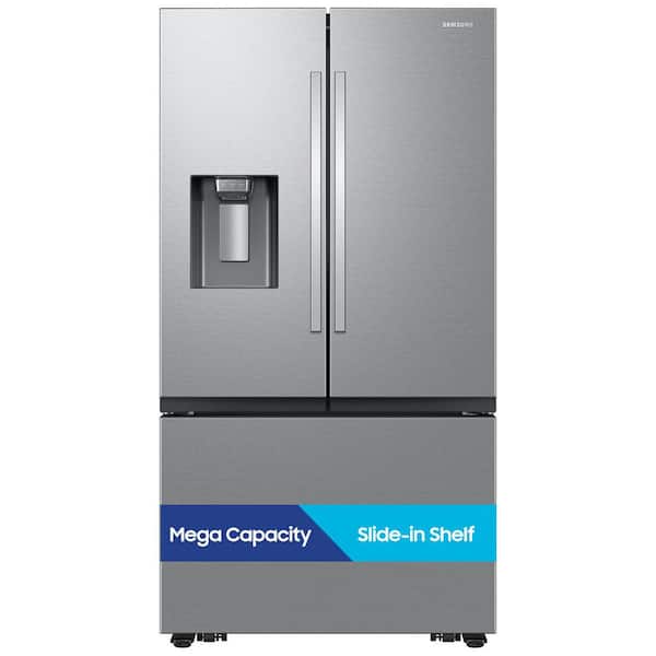 26 cu. ft. Counter Depth 3-Door French Door Refrigerator in Stainless Steel with External Water & Ice Dispenser