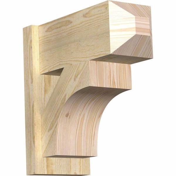 Ekena Millwork 8 in. x 18 in. x 18 in. Westlake Craftsman Rough Sawn Douglas Fir Outlooker
