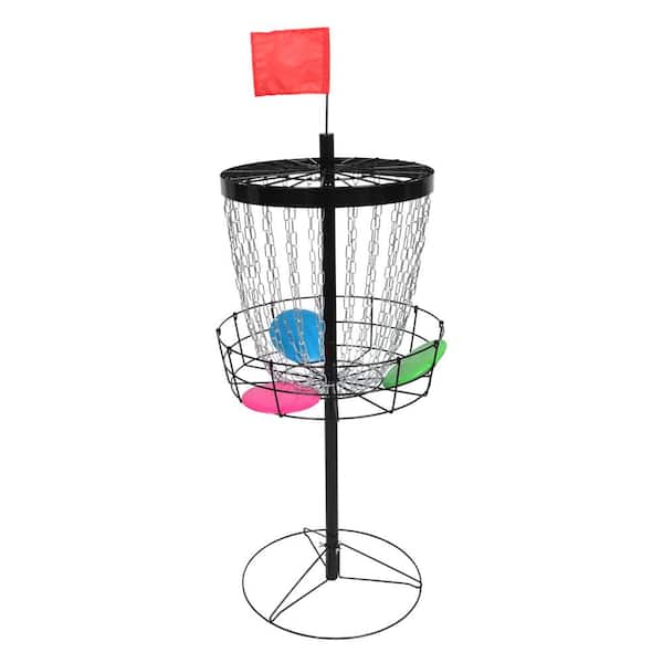 Winado Portable Disc Golf Basket Practice 24-Chain Metal Golf Goals Baskets