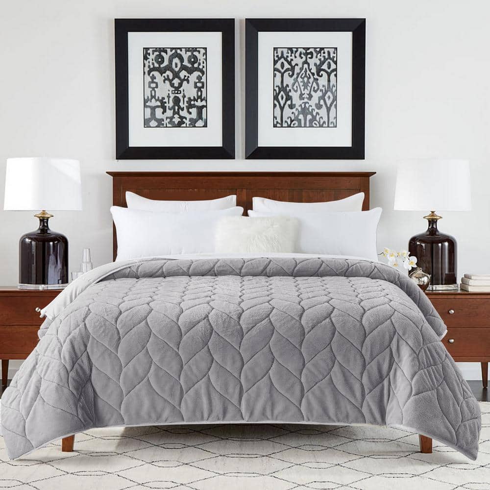 Unknown1 Reversible Cozy Gray Down Alternative Throw Grey Solid Color Casual Microfiber Microplush Unknown1 Reversible Cozy Gray Down Alternative Throw Grey Solid Color Casual Microfiber Microplush