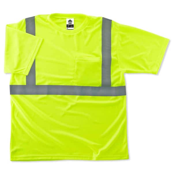 GloWear 4XL Hi Vis Lime Type R Class 2 T-Shirt 8289 - The Home Depot