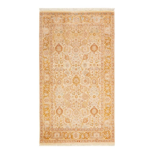Solo Rugs Mogul One-of-a-Kind Traditional Ivory 3 ft. 0 in. x 5 ft. 3 in. Oriental Area Rug