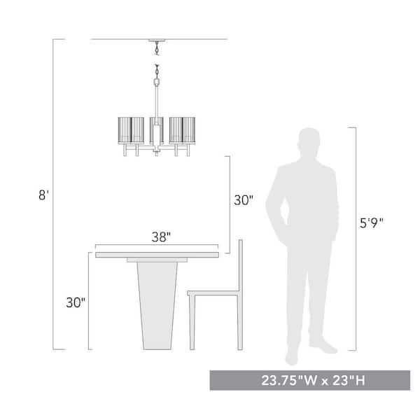 Golden Lighting - Winslett 5-Light Pewter Wagon Wheel Chandelier