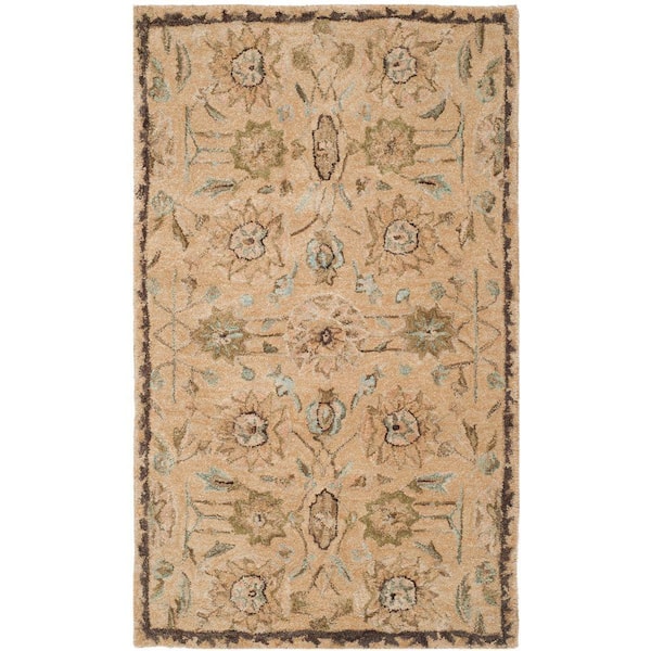 Safavieh Taj Mahal Taupe/Multi 3 ft. x 5 ft. Area Rug