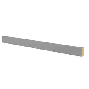 Tremont 0.75 in. W x 1.63 in. D x 96 in. H Ornamental Cabinet Filler Light Rail Pearl Gray Painted