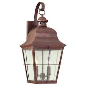 Chatham 2-Light Weathered Copper Outdoor Wall Lantern Sconce