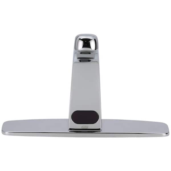 Zurn AquaSense Hardwired Touchless Single Hole Bathroom Faucet with 0.5 GPM Aerator, 8 in. Cover Plate in Chrome