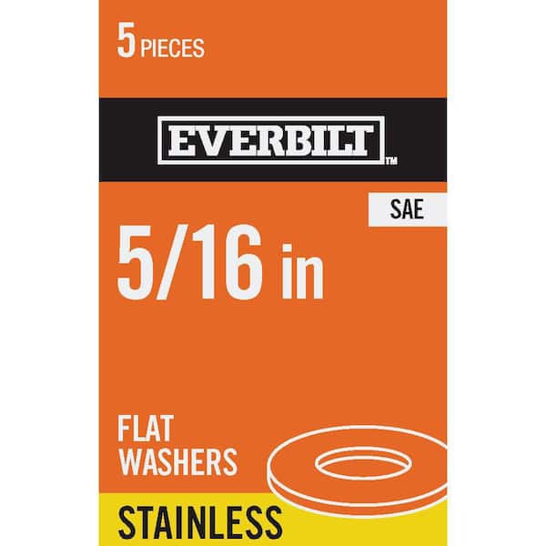 5/16 in. Stainless Steel Flat Washer (5-Pack)
