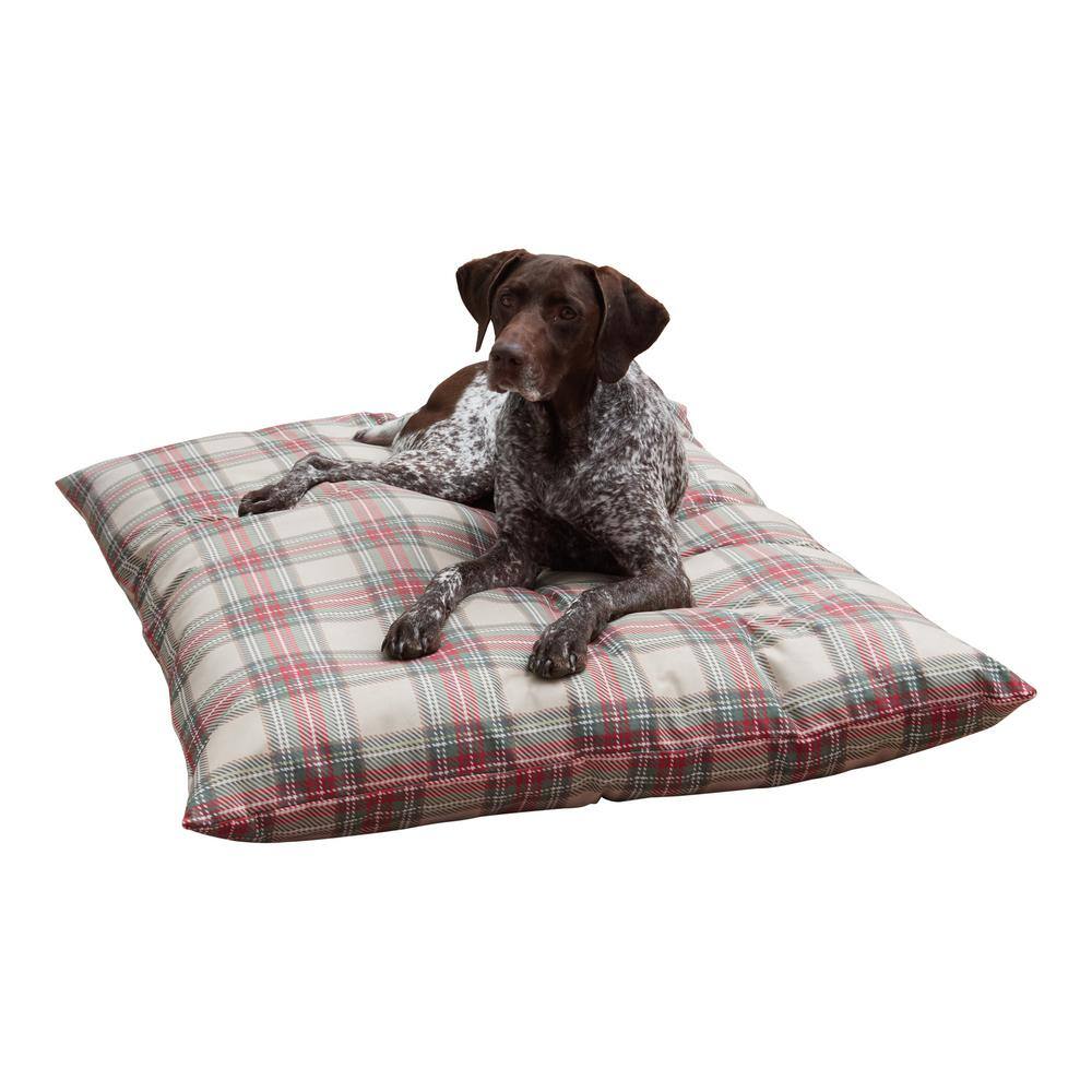 Happy Hounds Charlie Large Holiday Plaid Pillow Dog Bed