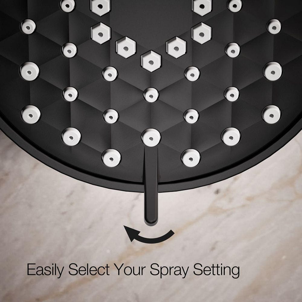 Matte Black Multi-Function Wall Mounted Shower Head