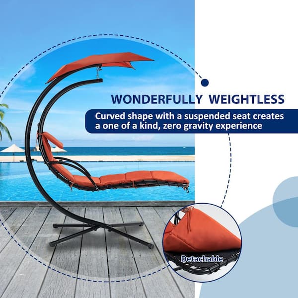 Runesay 6.9 ft. Free Standing Hanging Chaise Lounge Hammock Runesay 6.9 ft. Free Standing Hanging Chaise Lounge Hammock