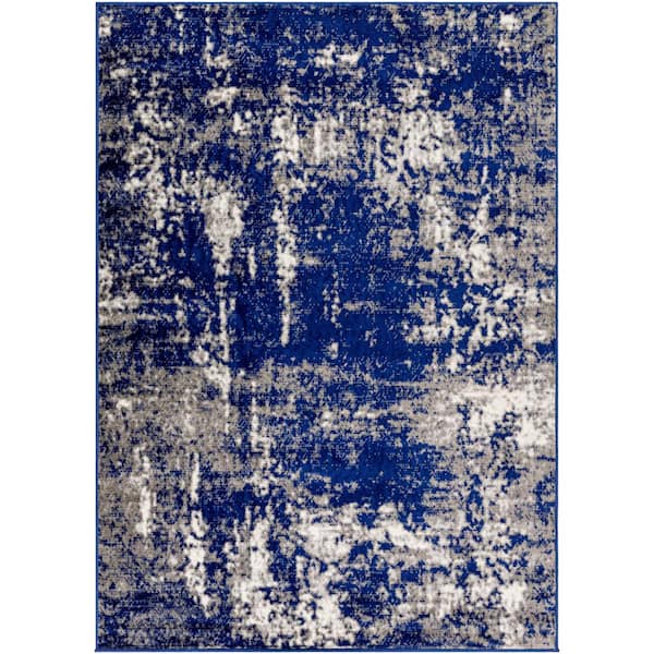 Rochella Dark Blue 7 ft. x 9 ft. Indoor/Outdoor Area Rug