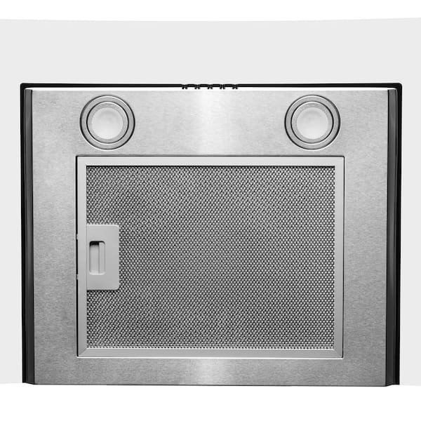 30” Wall Mount Range Hood in Stainless Steel with Push Control and Carbon Filter 