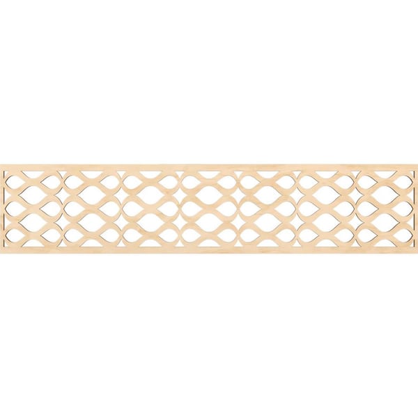 Ekena Millwork Somerset Fretwork 0.25 in. D x 46.75 in. W x 10 in. L Birch Wood Panel Moulding