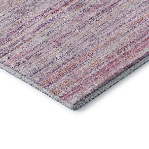 Mayfield Premium Machine Washable Abstract AMF1239 Mauve 5 ft. x 7 ft. 6 in. Area Rug