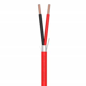 1000 ft. 16/2 Red FPLP/CL3P/FT6/CMP Shielded Solid CU Fire Alarm Wire Cable for Indoor/Outdoor Use