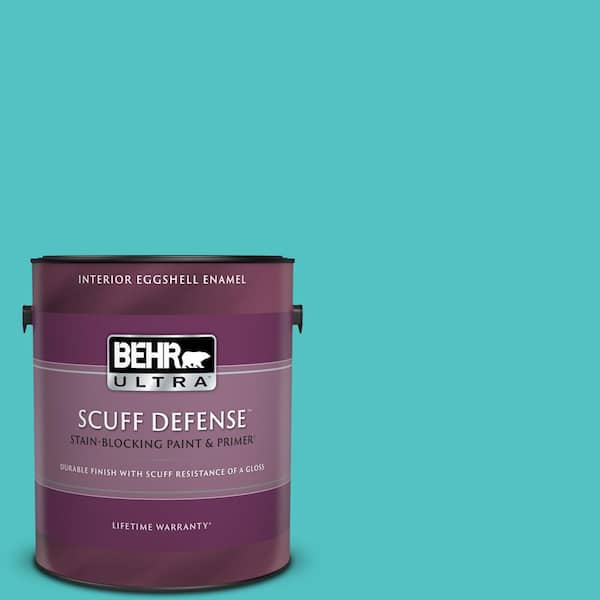BEHR ULTRA 1 gal. #500B-4 Gem Turquoise Extra Durable Eggshell Enamel Interior Paint & Primer