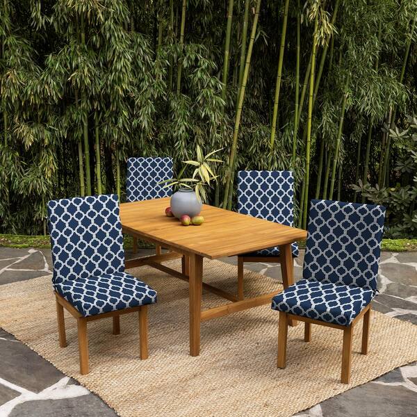 Dining Chair Blue Garden Seat Cushions Set Of Outdoor Seat