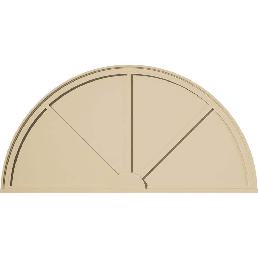 Pedss Ekena Millwork 58-in W x 29-in H x 2-in P Half Round 3-SpokeSignature ...