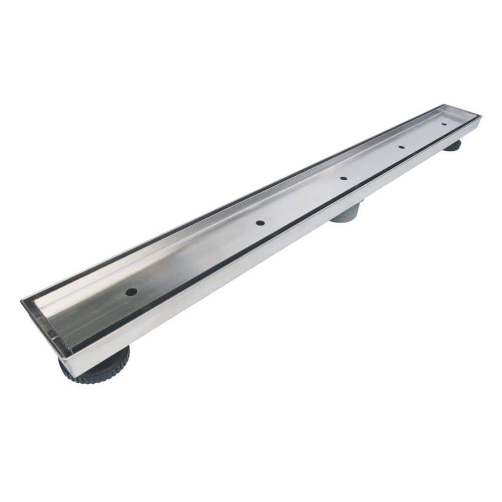 RELN FD0402SQSS 4” Linear Grid Shower Drain Finish: Stainless Steel