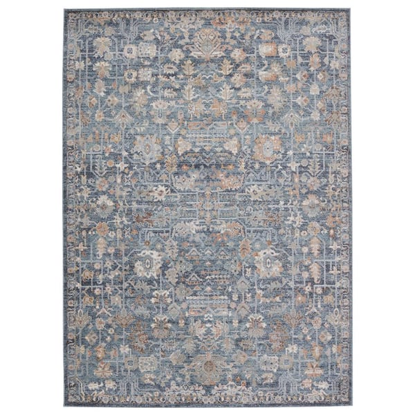 Jaipur Living Abrielle Blue/Tan 6 ft.7 in. x 9 ft.6 in. Oriental Rectangle Area Rug