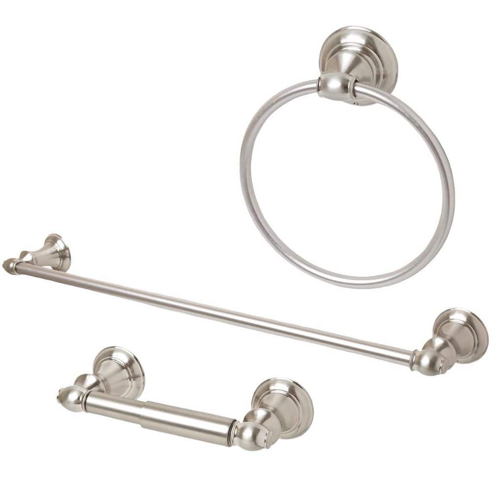 ARISTA Highlander Collection 3Piece Bathroom Hardware Kit in Satin