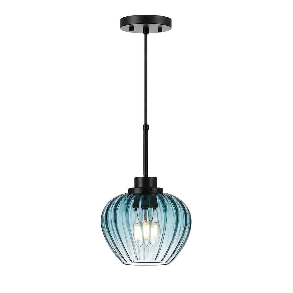 RayHome 9 in.1-Light Blue Pendant Light with Tinted Glass,Colorful Hanging Lamp for Dining Kitchen Island,Foyer price history on PriceWatchPro