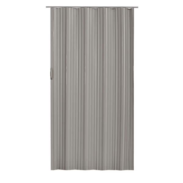 Spectrum Dunes 36 in. x 80 in. Grey Vinyl Accordion Door with Hardware