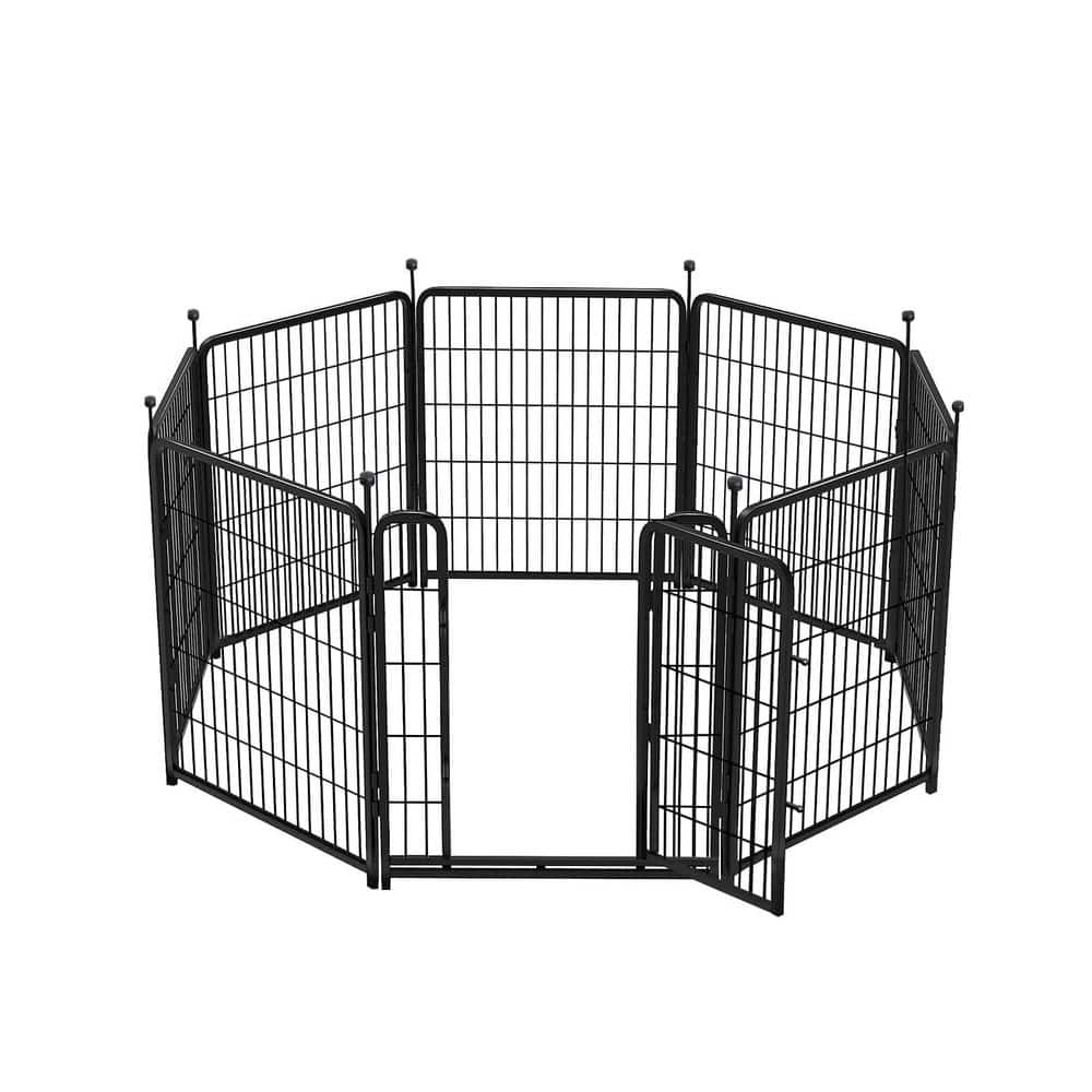 Decorative Garden Fence with Gate 32 in. H Iron Animal Barrier 8 Panels 17.7 ft. Total for Yard Indoor/Outdoor Fencing price history on PriceWatchPro