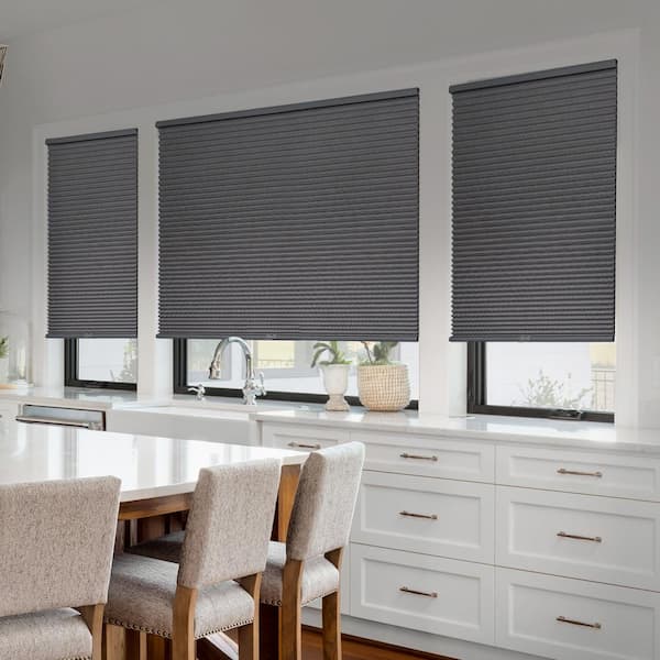 Chicology Cut-to-Size Evening Dark Grey Cordless Blackout Polyester  Cellular Shades 46.5 in. W x 64 in. L CB-MDG-46.5X64 - The Home Depot