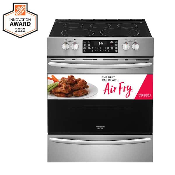 FRIGIDAIRE GALLERY 30 in. 5.4 cu. ft. Front Control Electric Range with Air Fry in Stainless Steel